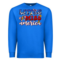 True Royal little miss america Premium Sweatshirt - texasbilliewilder