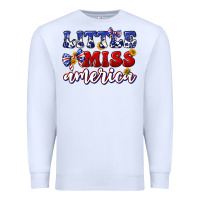 White little miss america Premium Sweatshirt - texasbilliewilder