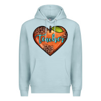 Blue Mist teacher heart Premium Hoodie - JahusDesignShop