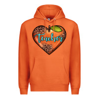 Carrot teacher heart Premium Hoodie - JahusDesignShop