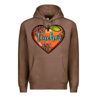 Chestnut teacher heart Premium Hoodie - JahusDesignShop