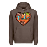 Coffee teacher heart Premium Hoodie - JahusDesignShop