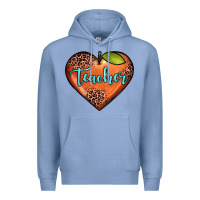 Colony Blue teacher heart Premium Hoodie - JahusDesignShop