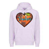 Lilac teacher heart Premium Hoodie - JahusDesignShop