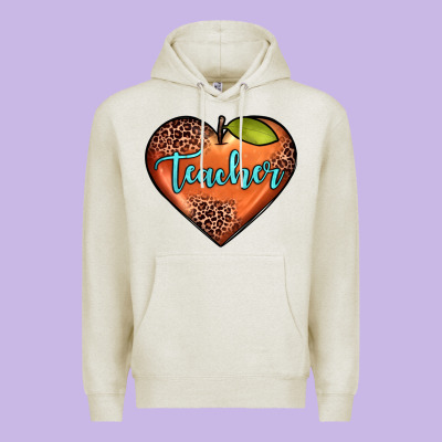 Teacher Heart Premium Hoodie Designed By Jahusdesignshop
