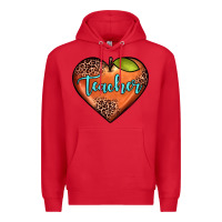 Red teacher heart Premium Hoodie - JahusDesignShop
