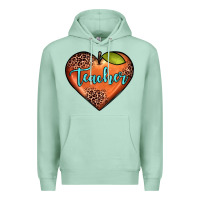 Seafoam teacher heart Premium Hoodie - JahusDesignShop