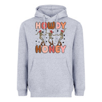 Heather Grey howdy honey Heavyweight Hoodie - MaliasSmallBusiness