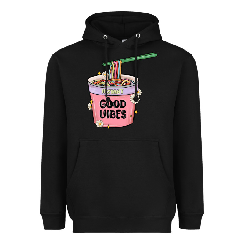 Instant Good Vibes Noodles Heavyweight Hoodie by MaliasSmallBusiness | Teevron