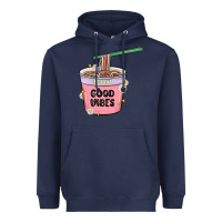 Navy instant good vibes noodles Heavyweight Hoodie - MaliasSmallBusiness