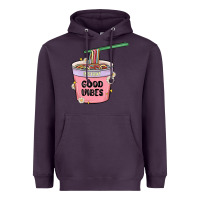 Plum instant good vibes noodles Heavyweight Hoodie - MaliasSmallBusiness