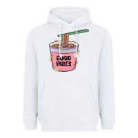 White instant good vibes noodles Heavyweight Hoodie - MaliasSmallBusiness