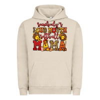 Pigment French Oak somebody's loud mouth softball mama Urban Hoodie - Jasminsmagicworld