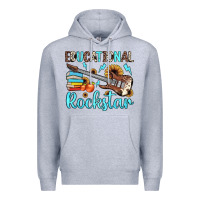 Heather Grey educational rockstar Premium Hoodie - JahusDesignShop