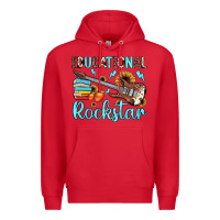 Red educational rockstar Premium Hoodie - JahusDesignShop