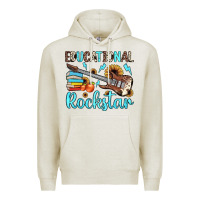 Oatmeal Heather educational rockstar Premium Hoodie - JahusDesignShop