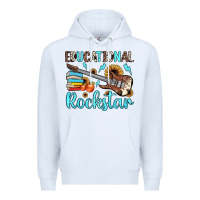 White educational rockstar Premium Hoodie - JahusDesignShop