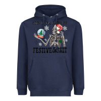 Navy look at me being all festive and shit Heavyweight Hoodie - MaliasSmallBusiness
