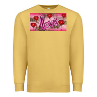 Antique Gold Valentine's Day Love Balloon Heart Balloons Premium Sweatshirt - RanaPortraitStore