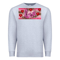 Heather Grey Valentine's Day Love Balloon Heart Balloons Premium Sweatshirt - RanaPortraitStore