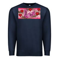Navy Valentine's Day Love Balloon Heart Balloons Premium Sweatshirt - RanaPortraitStore