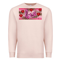 Pale Pink Valentine's Day Love Balloon Heart Balloons Premium Sweatshirt - RanaPortraitStore
