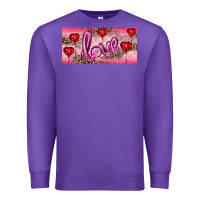 Purple Valentine's Day Love Balloon Heart Balloons Premium Sweatshirt - RanaPortraitStore