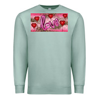 Valentine's Day Love Balloon Heart Balloons Premium Sweatshirt | Teevron