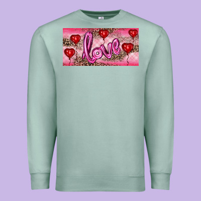 Premium Sweatshirt Valentine's Day Love Balloon Heart Balloons