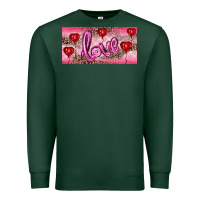 Sports Green Valentine's Day Love Balloon Heart Balloons Premium Sweatshirt - RanaPortraitStore