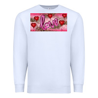 White Valentine's Day Love Balloon Heart Balloons Premium Sweatshirt - RanaPortraitStore
