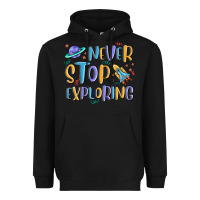 Black never stop exploring Heavyweight Hoodie - MaliasSmallBusiness