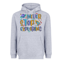 Heather Grey never stop exploring Heavyweight Hoodie - MaliasSmallBusiness