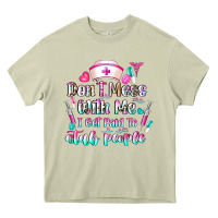 Mossy Don't Mess With Me I Get Paid To Stab People Heavy Core Tee - CowhideDigitalArt