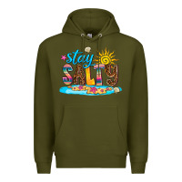 Army Green stay salty Premium Hoodie - AdoDesignShop