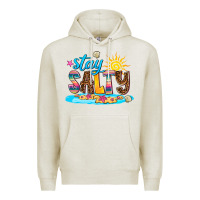 Oatmeal Heather stay salty Premium Hoodie - AdoDesignShop