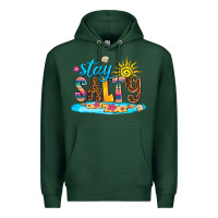 Sports Green stay salty Premium Hoodie - AdoDesignShop