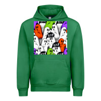 Emerald boo ghosts seamless pattern Urban Hoodie - BundleAndBundleShop