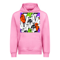 Fuchsia Pink boo ghosts seamless pattern Urban Hoodie - BundleAndBundleShop