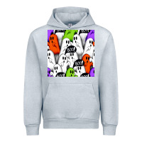Heather Grey boo ghosts seamless pattern Urban Hoodie - BundleAndBundleShop