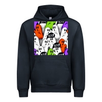 Navy boo ghosts seamless pattern Urban Hoodie - BundleAndBundleShop