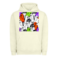 Pigment Pistachio boo ghosts seamless pattern Urban Hoodie - BundleAndBundleShop