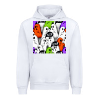 White boo ghosts seamless pattern Urban Hoodie - BundleAndBundleShop