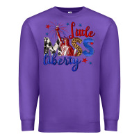 Purple little miss liberty billie wilder Premium Sweatshirt - texasbilliewilder