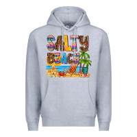 Heather Grey salty beach Premium Hoodie - AdoDesignShop