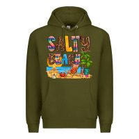 Army Green salty beach Premium Hoodie - AdoDesignShop