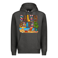 Charcoal Heather salty beach Premium Hoodie - AdoDesignShop