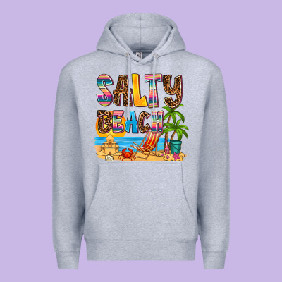 Salty Beach Premium Hoodie Designed By Adodesignshop
