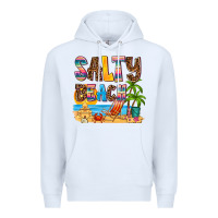 White salty beach Premium Hoodie - AdoDesignShop