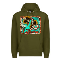Army Green capricorn turquoise cowhide Premium Hoodie - RanaPortraitStore